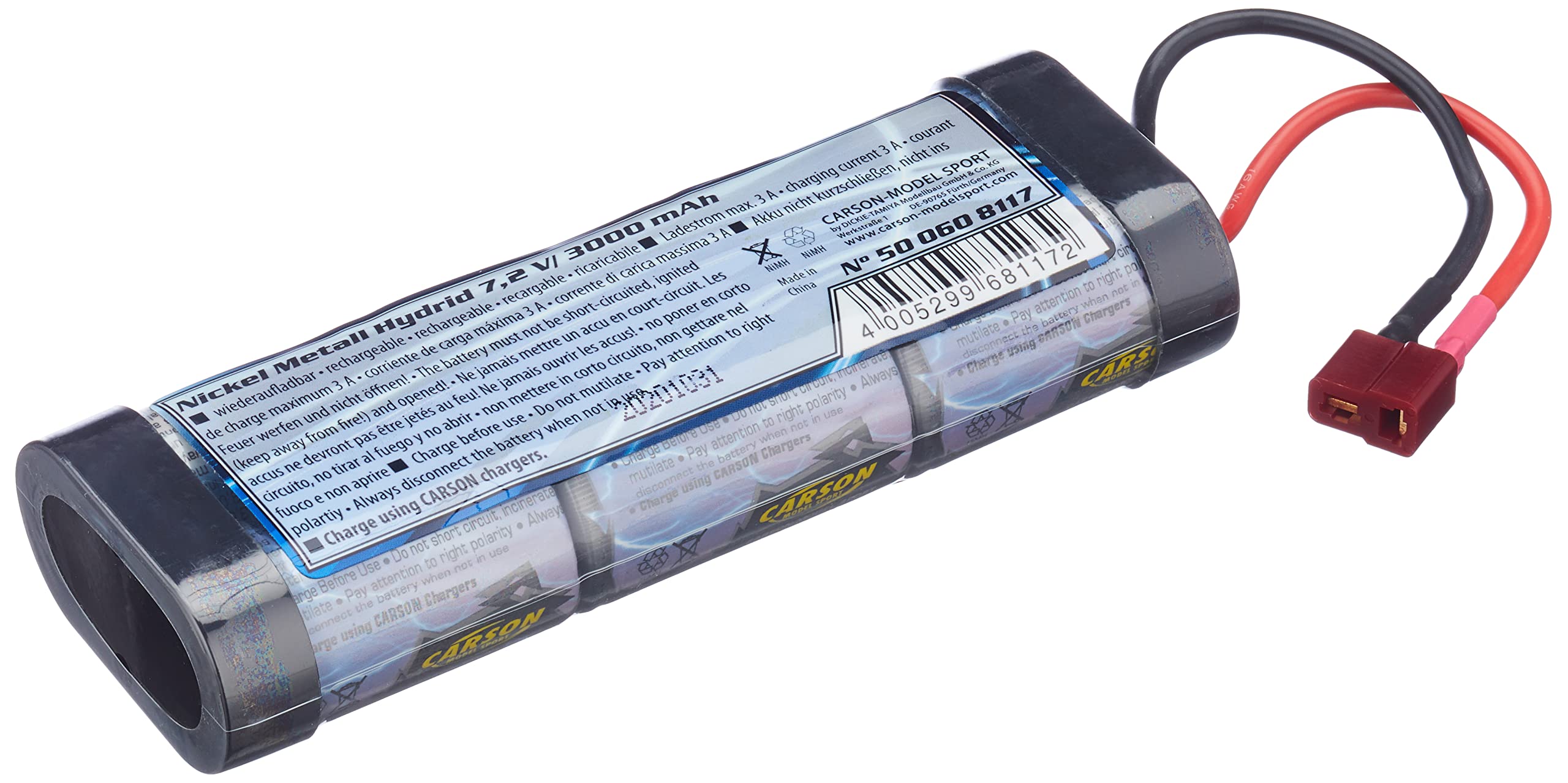 carson-race-akku-7-2v-3000mah-nimh-t-plug-stickpack image 2