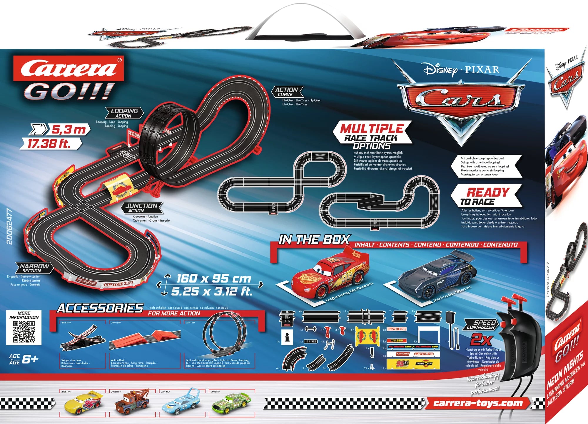 carrera-first-disney-cars-neon-nights-set-5-3-m image 2