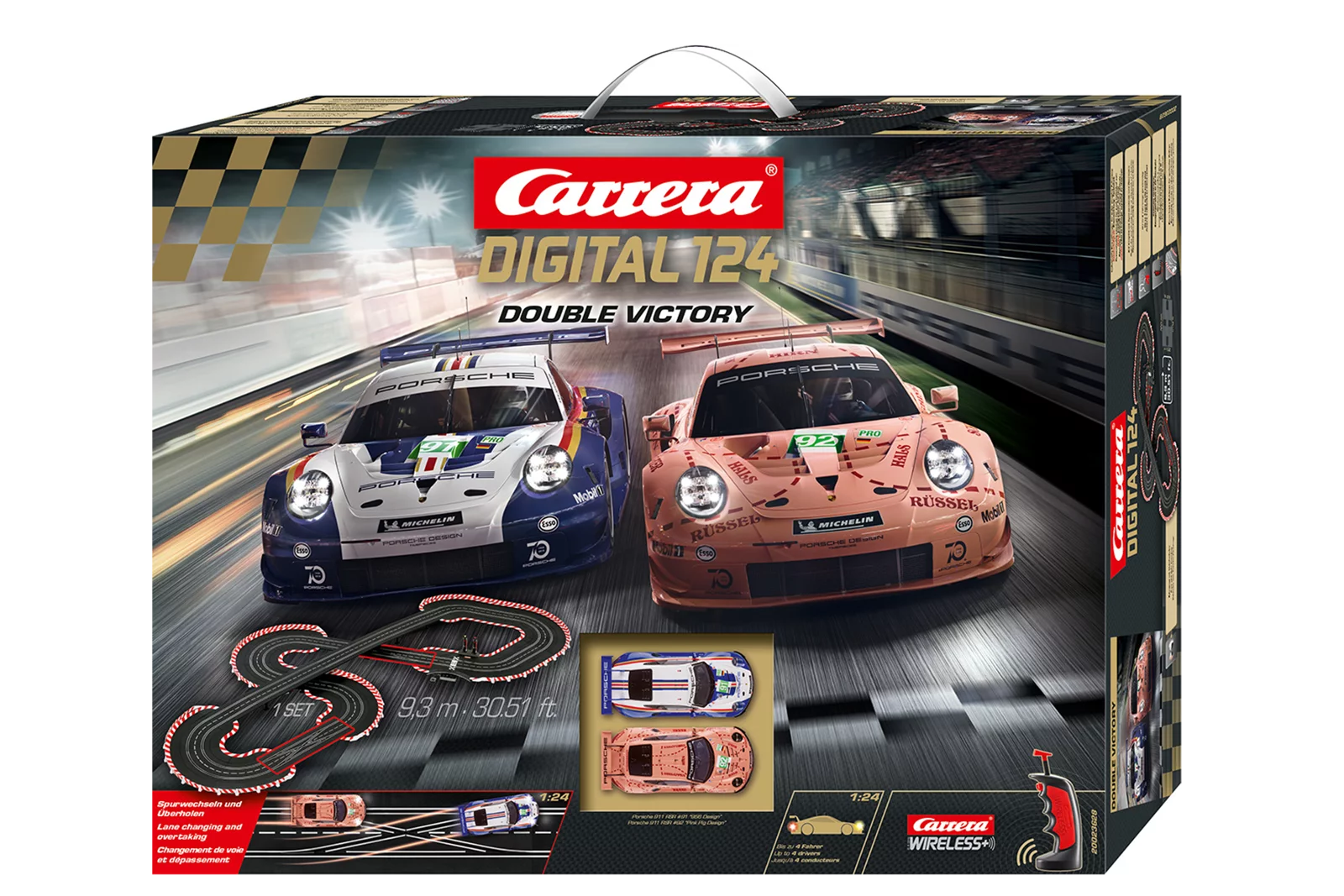 carrera-digital-124-double-victory-porsche-911-rsr-rennbahn-9-3m image 1