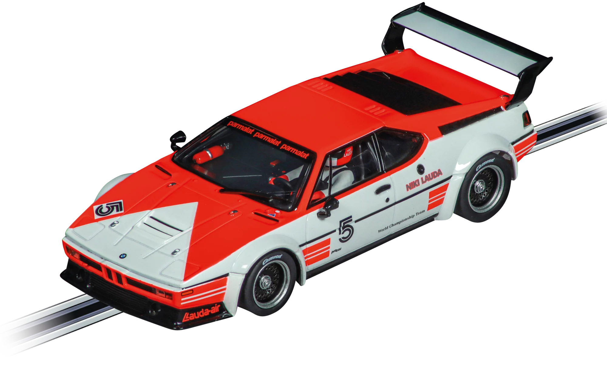 carrera-bmw-m1-procar-no-5-lauda-slotcar-1-32-hockenheim-1980 image 1