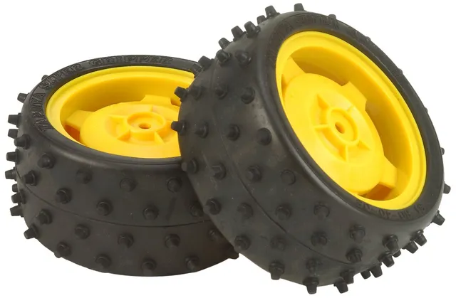 tamiya-buggy-reifen-felgen-5-star-hinten-gelb-1-10 image 1