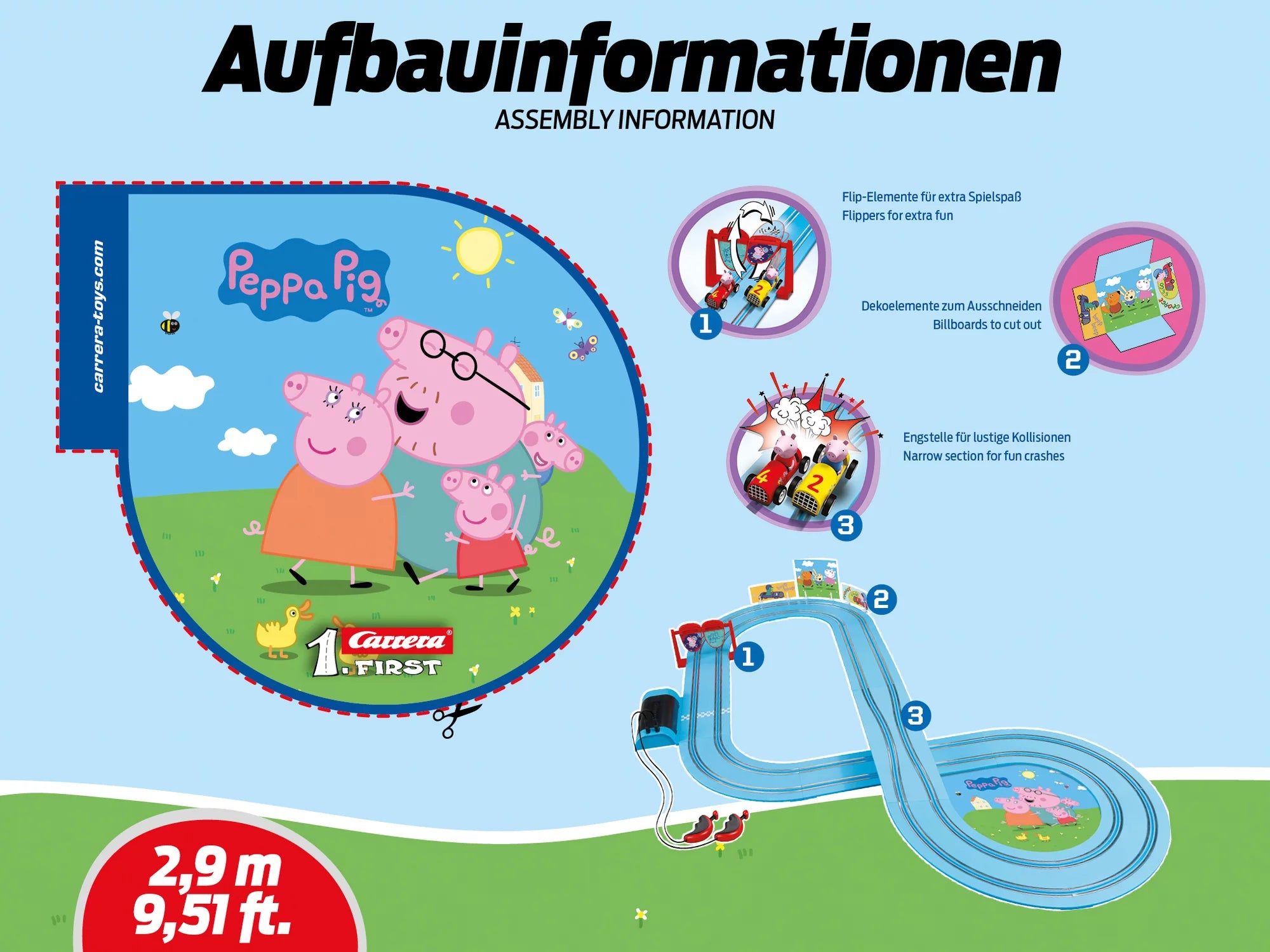 carrera-first-peppa-pig-soapbox-race-rennbahn-set-2-9-m image 8
