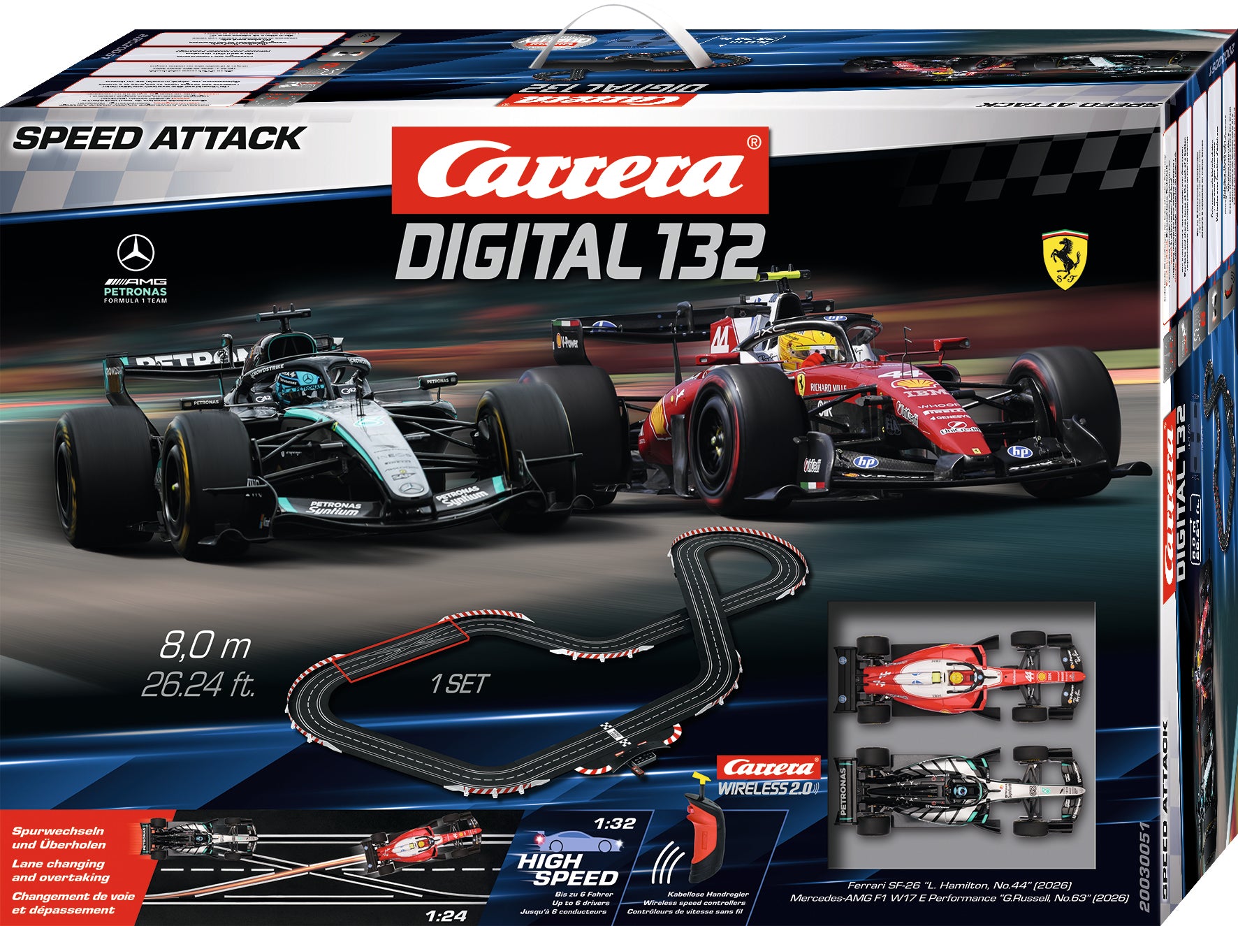 carrera-digital-132-speed-attack-rennbahn-set-ferrari-f1-wireless image 1