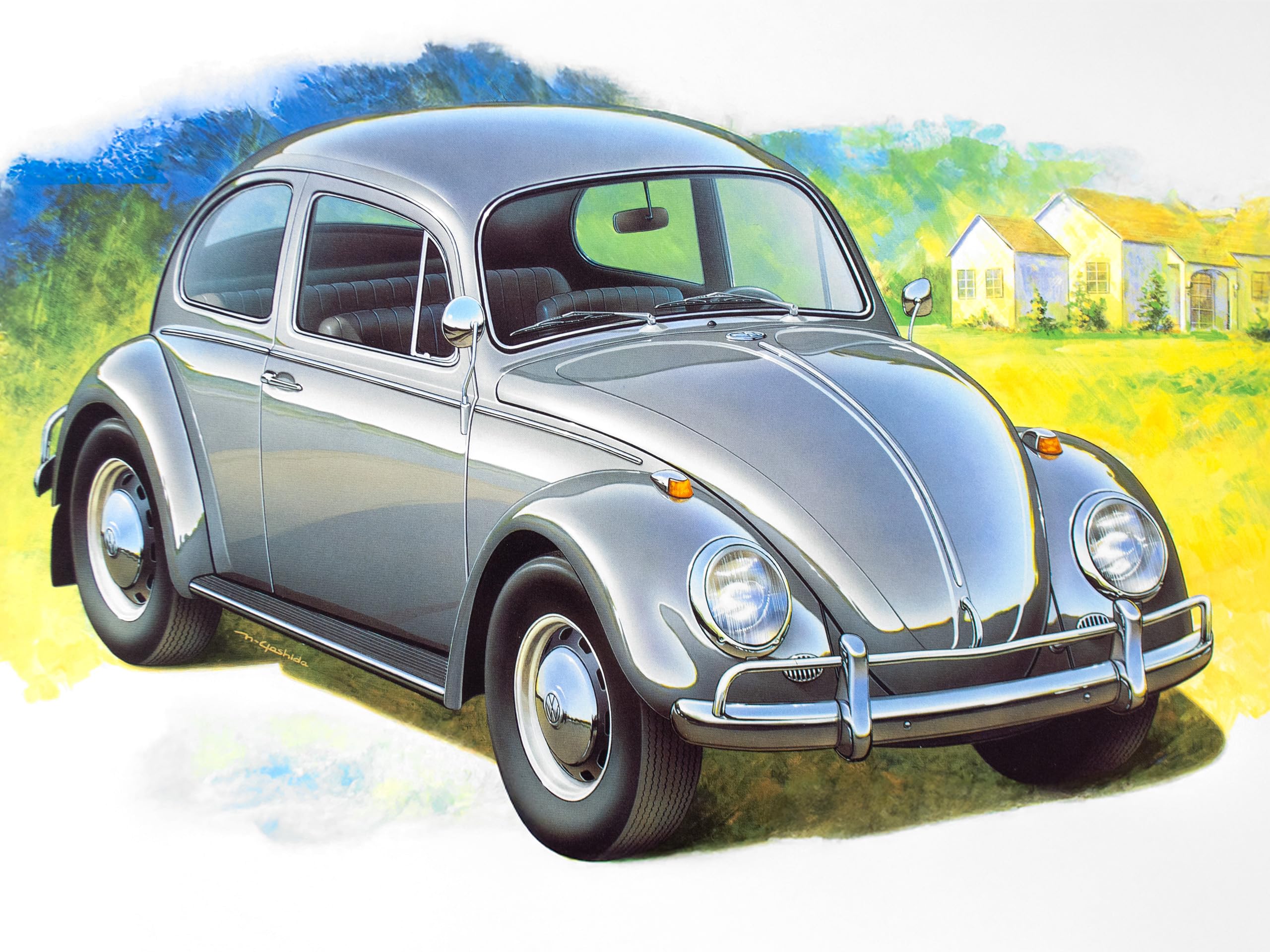 tamiya-300024136-vw-k-fer-1300-1966-modellauto-1-24-silber image 3