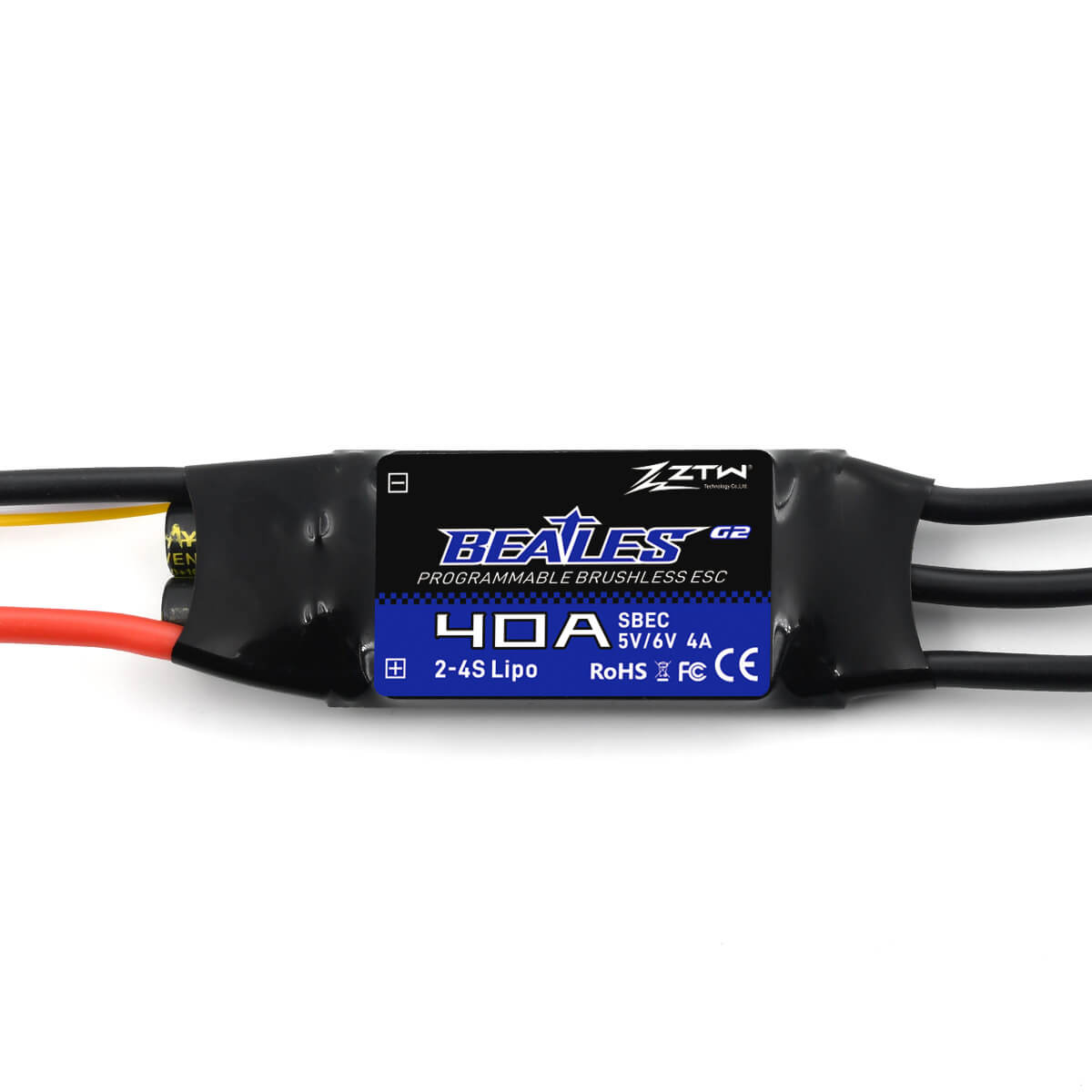 ztw-beatles-g2-40a-regler-2-4s-sbec-ohne-stecker image 3