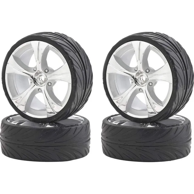 carson-big-wheel-set-on-road-13-rc-reifen-silber-kunststoff image 1