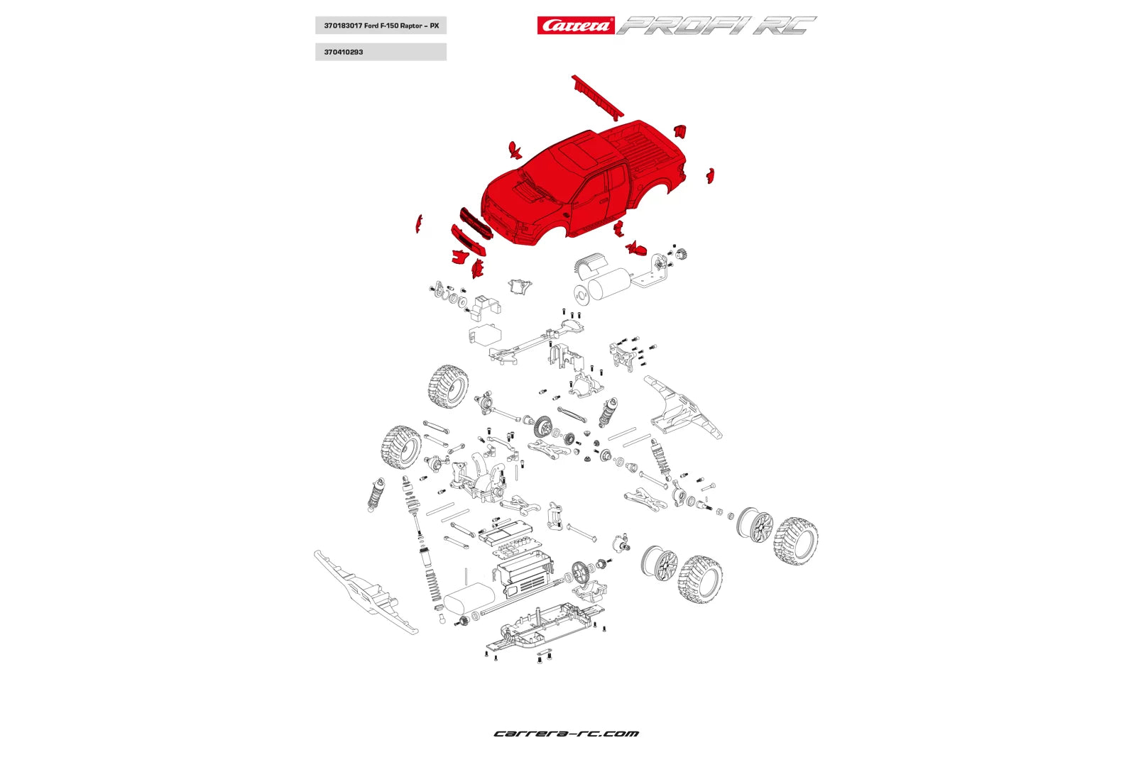 carrera-profi-rc-ford-f-150-raptor-karosserie-183006-ersatzteil image 2