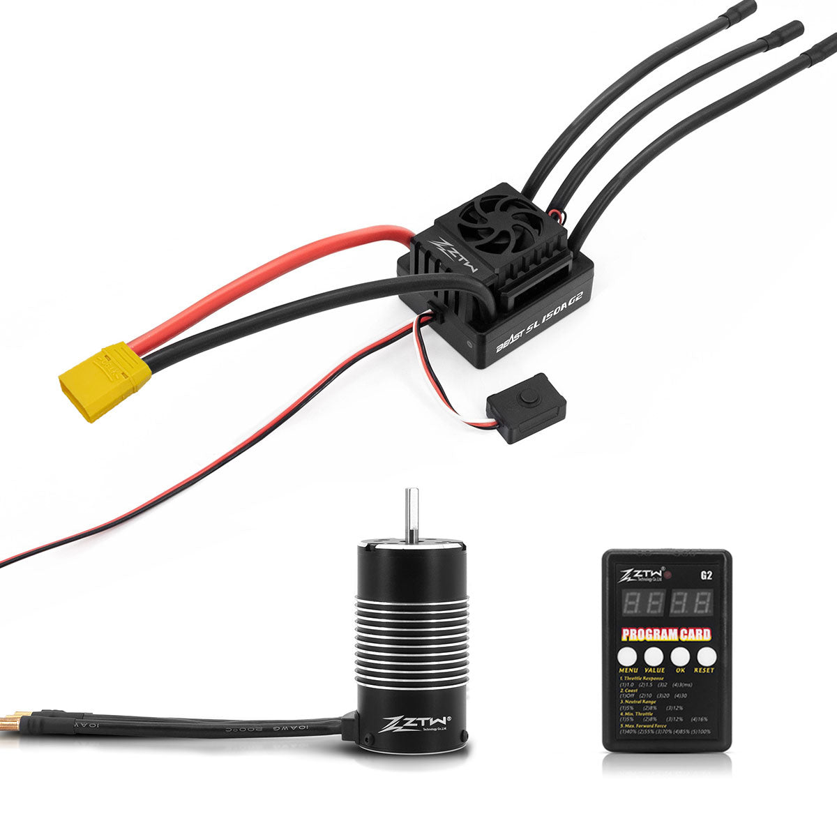 ztw-beast-g2-150a-combo-regler-4074-1950kv-1-8-xt90 image 3