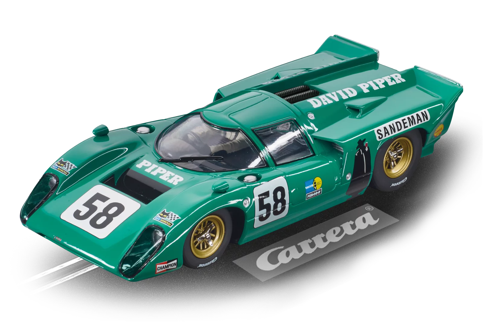 carrera-digital-132-lola-t70-mkiiib-no-58-slotcar-1-32-gelb image 1